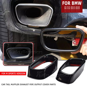 Roestvrijstalen Zwarte Auto Uitlaatpijp Cover Voor Bmw <span class=keywords><strong>M</strong></span> Sport Versie X5 F15 2014-18 & X6 F16 2015-19 Nieuwe Staat - Product Image 2