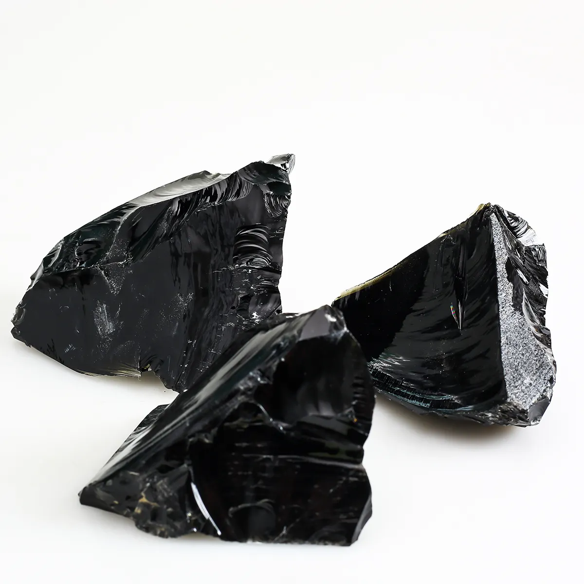 Cristaux d'obsidienne noir naturel, pierres de guérison, décoration d'intérieur, nouvelle collection