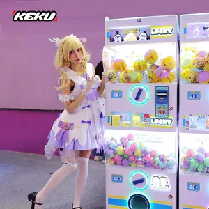 KEKU 가챠 머신 키즈 플레이 미니 계란 빈 가샤폰 캡슐 동전 작동 맞춤형 선물 완구 자판기 가샤폰 기계