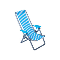 Miniature pour maison de poupée, ensemble de chaise pliante de plage en bord de mer avec petit tissu, jouet DIY BJD