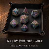 Nouvel ensemble de dés de jeu de rôle DND en métal, design épée creuse polyédrique D20, en métal, pour divertissement