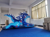 Dragon gonflable, dragon gonflable géant bleu personnalisé pour la décoration d'événements et publicitaire