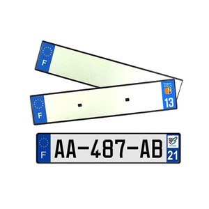 <span class=keywords><strong>Plaque</strong></span> d'<span class=keywords><strong>immatriculation</strong></span> noire <span class=keywords><strong>blanche</strong></span> de <span class=keywords><strong>plaque</strong></span> d'<span class=keywords><strong>immatriculation</strong></span> de Film réfléchissant fait sur commande de taille européenne - Product Image 5