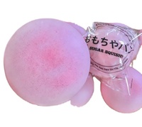 Jouets anti-stress en PU, forme de petits pains roses poudrés à fond collant, à remontée lente, réalistes, en forme de petits pains vapeur, jouets à presser, vente en gros
