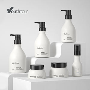 ULI Distributeur de pompe à lotion vide 300ml 400ml 500ml 600ml Bouteille d'emballage en plastique ronde cosmétique OEM ODM - Product Image 5