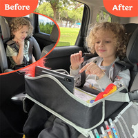 Table en tissu pour enfants, ensemble de jouets à dessiner pliables et imperméables avec plateau porte-boissons pour l'apprentissage du voyage