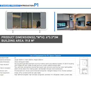 Maison en verre moderne de conception créative, utilisable comme conteneur d'expédition, avec balcon, bar à domicile, chambre et sol en bois massif, installation facile - Product Image 5