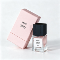 Flacon de parfum vide carré coloré personnalisé de 30 ml, flacon de parfum classique à sertir avec boîte d'emballage