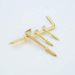 Vis à crochet en L en cuivre haute résistance, auto-perceuses, pour cadres photo, rideaux, étagères - Product Image 1