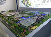 Maqueta de mesa de arena personalizada para la construcción de edificios escolares, modelo de planificación de campus para exposiciones educativas