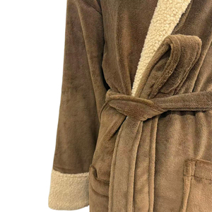 Wholesale Coral Fleece Bathrobe Women Winter Warm Sailor CollarThick Sailor Collar Style <strong>Dressing</strong> <strong>Gown</strong> Cozy Factory Direct - Product Image 4