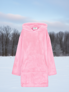 Poncho con Capucha de Piel Sintética para Mujer, Manga Larga, Color Sólido, Suave y Grueso, Ropa de Invierno, Material de Forro Polar, Estilo Pullover - Product Image 2