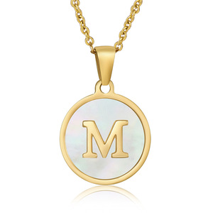 Vente en gros de colliers en acier inoxydable avec pendentif <span class=keywords><strong>lettre</strong></span> initiale A-Z plaqué or 18 carats, imperméables, pour femmes - Product Image 3