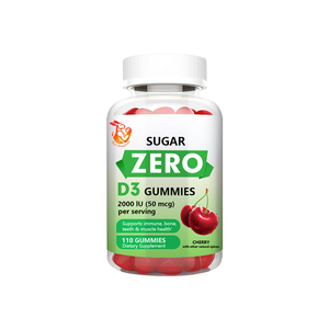 Factory Wholesale Natural Herbal Supplements with Vitamin D3 <b>Sugar</b> Alcohol Vitamin D3 Gummies <b>Sugar</b> <b>Zero</b> Supports Bone Teeth - Product Image 1
