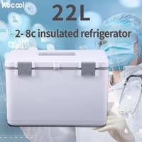 Conteneur Réfrigérant Portable Moderne de 22L, Qualité Alimentaire, Léger et Durable, avec Poignée, Réutilisable pour Chaîne du Froid, Garde le Vin Pendant 25 Jours