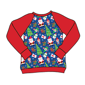 Robe pour filles en soie de lait imprimée avec ourlet à volants, OEM ODM personnalisée, robe de Noël pour enfants, robe de princesse à manches longues - Product Image 3