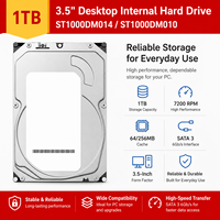 Disque dur interne de bureau BarraCuba ST1000DM014 ST1000DM010 1 To 3,5 pouces 7200 tr/min 64/256 Mo de cache SATA3 6 Gbit/s pour stockage PC