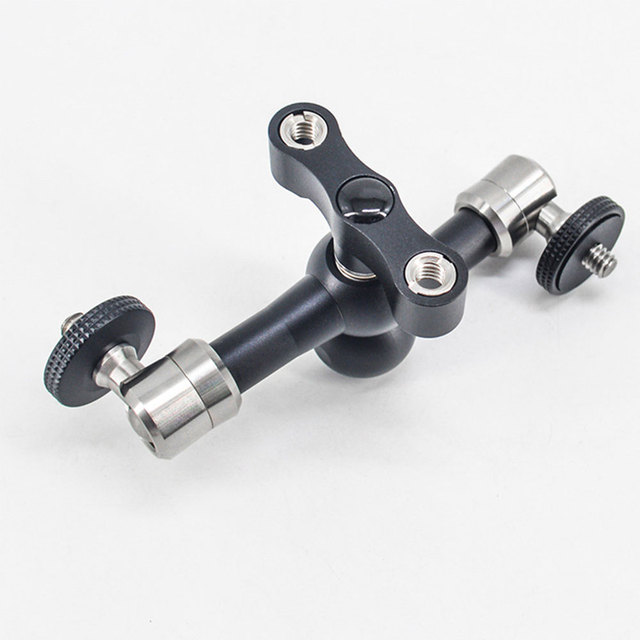 KAMPHO Adjustable Friction Articulating Magic Arm with 1/4'' Screw for LCD Monitor, LED Flash Light, Camera Cage, Top Handle