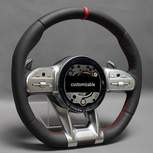 Volante <span class=keywords><strong>de</strong></span> Cuero Negro en Oferta para Mercedes-Benz GT CL SL GL ML W212 W176 W205 CLA CLS E300 C63 GLA GLC A45 E63 S63 - Product Image 4
