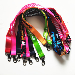 Flat Polyester Cheap Personalize Single Custom Sublimation Custom logo Lanyard