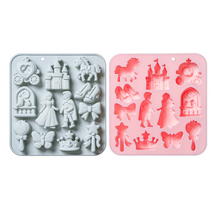 Moldes de Silicona Antiadherentes con Diseño de Princesa, Reutilizables, de Grado Alimenticio, Lindos Moldes Magnéticos de Silicona para Chocolate, Dulces y Hielo - Product Image 1