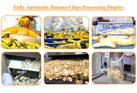 Machine industrielle de fabrication de chips de banane Friteuse entièrement automatique Ligne de production de chips de bananes plantains Trancheuse de bananes
