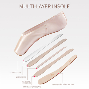 Zapatillas de Ballet Profesionales Color Oro Rosa para Bailarinas, Disponibles en EE. UU. y la UE - Product Image 5