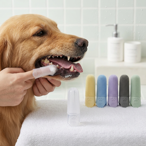 Custom 360 Degrees Full Surround Bristles Silicone Pet Finger <b>Toothbrush</b> Dog <b>Toothbrushes</b> - Product Image 6