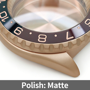 Cassa <span class=keywords><strong>Orologio</strong></span> Opaca 3.8 SKX <span class=keywords><strong>Oro</strong></span> <span class=keywords><strong>Rosa</strong></span> con Corona a Ore 4 per Movimento SKX007 009, Inserto Zaffiro, Fondello di Ricambio, Parti Modifica - Product Image 3