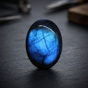 Cabujón Ovalado de Labradorita Azul Natural, Piedras Preciosas Sueltas, Certificadas por Terceros, Lote al por Mayor, Gopika Exports, para la Fabricación de Joyas - Product Image 2