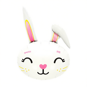 Ballon en aluminium imprimé Lapin Party Love 53x74cm pour décoration de remise de diplôme et enfants - Product Image 1