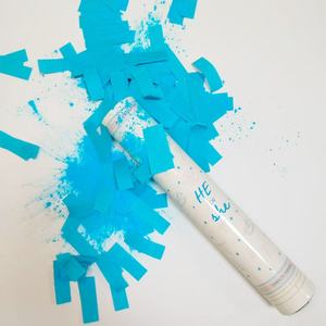 हॉट सेल हैंडहेल्ड लिंग प्रकट पेपर कंफेटी पॉपपर नीले गुलाबी बायोडिग्रेडेबल आश्चर्य पार्टी बेबी शॉवर सजावट तोप - Product Image 3