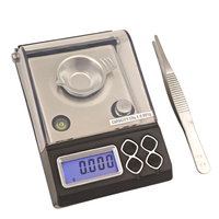 Balance de poche numérique haute précision 50g 0.001g en acier inoxydable, écran LCD rétroéclairé bleu, balance de laboratoire, balance à carats, directement de l'usine