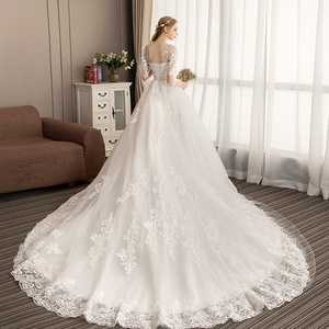 Ethereal Forest Inspired Wedding Dress 2026 New Style Slimming White Off Shoulder Bridal Gown With Train Ball Gown Empire - Product Image 4