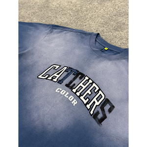 Nuova t-shirt personalizzato Applique ricamo Logo lavato a mano disegnato a mano e Spray-monkey Craft girocollo per gli uomini - Product Image 3