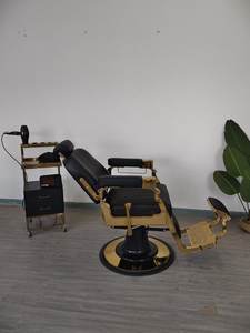 Mobilier de salon de beauté, fauteuil de barbier antique, fauteuil <span class=keywords><strong>inclinable</strong></span> de coiffure, équipement de salon de coiffure, machine de barbier - Product Image 4