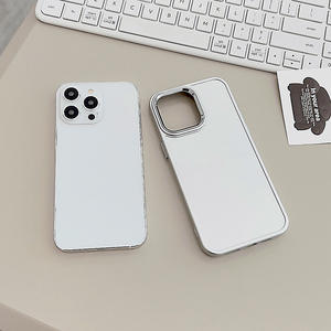 Funda para Teléfono 17 Pro Max Plateada Electrochapada, Estilo Metálico con Marco para Fotos, Compatible con iPhone 11, 12, 15, Funda Suave - Product Image 3