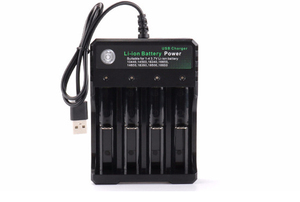 Caricabatterie USB Intelligente a 4 Slot per Batterie Ricaricabili 3.7V Li-ion <span class=keywords><strong>18650</strong></span> 26650 14500 16340 - Product Image 6