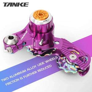 Zincir gergi bisiklet tek hız zincir kılavuzu katlanır bisiklet alüminyum alaşımlı kasnak - Product Image 2