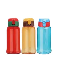 Garrafa de água portátil axf de 500ml, garrafa plástica para esportes infantis