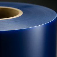 Film de support PET bleu foncé 75µm 130-150g/in pour ruban adhésif silicone, découpe de joints et laminage industriel - Stock de commande annulée