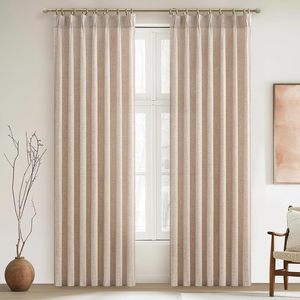 Rideaux en lin à dégradé ombré de style américain DaiRui, voile de confidentialité filtrant la lumière, œillets en haut, panneaux pour salon - Product Image 2