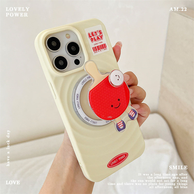 Magnetic Rotating Full Cover Protective Phone Case for iPhone 16 15 14 13 12 for Apple 13 14 15 16 Table Tennis Badminton Cover