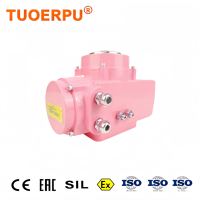 Válvula de Mariposa Eléctrica Tuoerpu Modelo TOP-110 de 90 Grados con Actuador de Cuarto de Vuelta, de Acero al Carbono con Brida, Moduladora de Encendido/Apagado para Agua