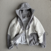 Veste en polaire à fermeture éclair, personnalisée avec logo brodé, de haute qualité, écologique, respirante, chaude pour l'hiver, épaisse, style streetwear, à carreaux