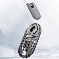 COTECi Porte-cartes de visite multifonctionnel, câble de données, adaptateur USB Type-C, étui adaptateur, ensemble de câbles de charge