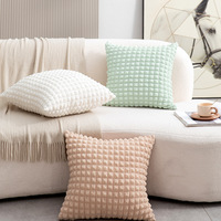 Nouveauté : Housses de coussin et oreillers de canapé minimalistes, matelassés et à carreaux, de couleur unie