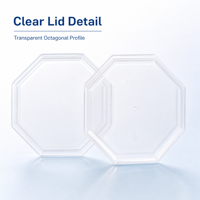 Boîte d'emballage alimentaire octogonale transparente personnalisée en plastique pour biscuits, bonbons, suppléments de ginseng américain, conteneur de présentation cadeau