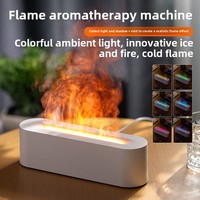 Diffuseur d'arômes à flamme réaliste créatif Lampe d'ambiance colorée avec humidificateur Distributeur de parfum intelligent pour la maison Bureau Chambre