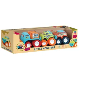 Fornitori della cina all'ingrosso della fabbrica giocattolo di plastica tirare indietro auto frizionale cartone animato camion giocattoli per bambini